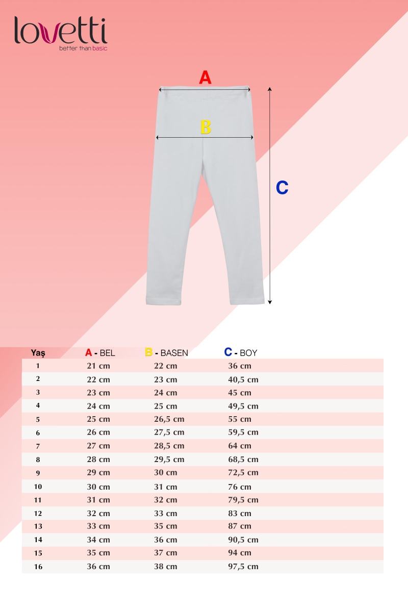 Açık Bej Melanj Basic Kız Çocuk Yazlık Tayt - 5