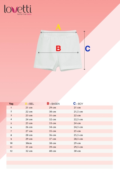 Açık Lacivert Basic Kız Çocuk Dans Şort - 5