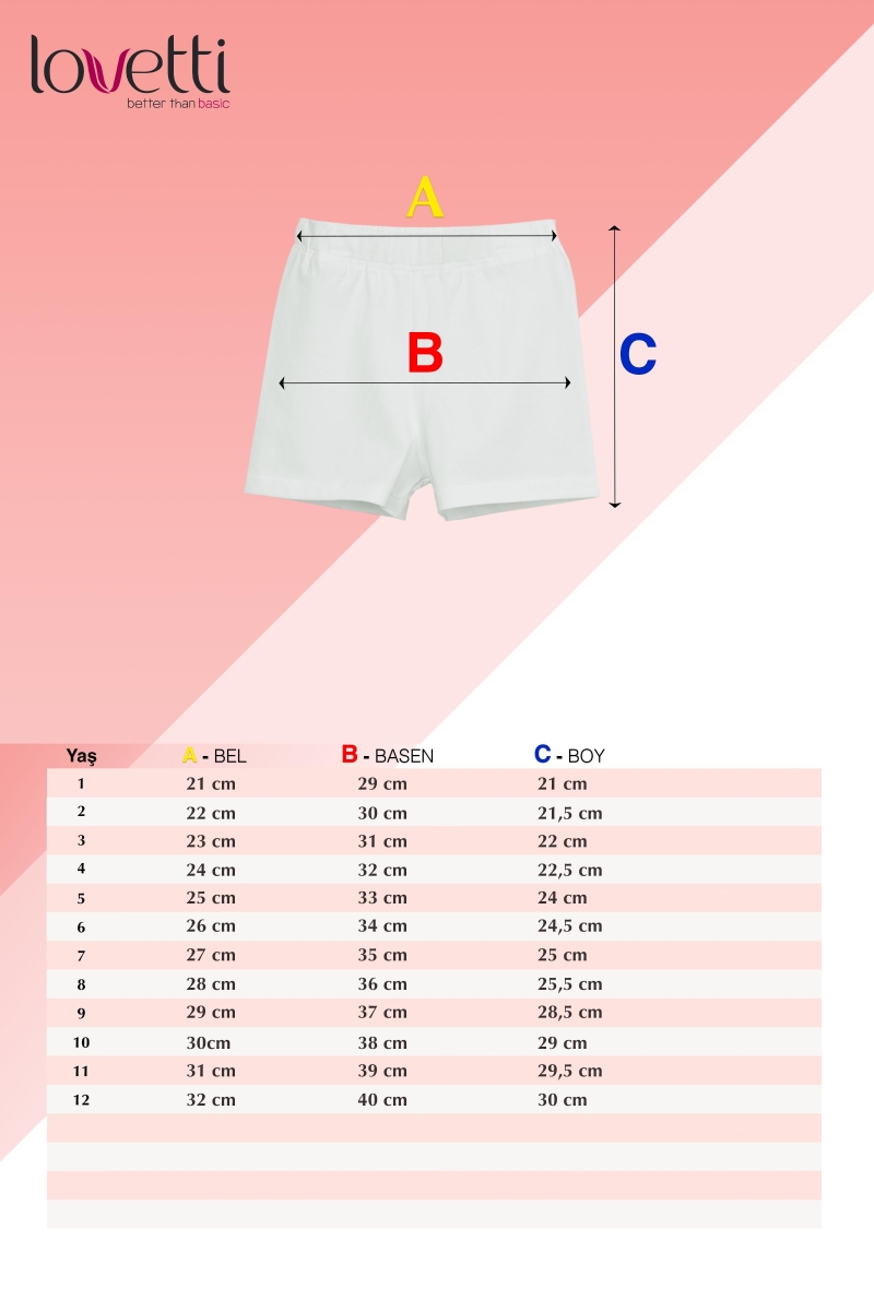 Açık Mor Basic Kız Çocuk Dans Şort - 5