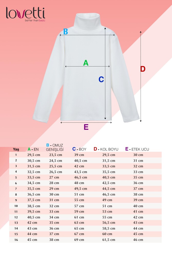 Açık Sarı Basic Kız Çocuk Çıtçıtlı Tam Balıkçı Yaka Şardonlu Kışlık Uzun Kollu Tişört - 4